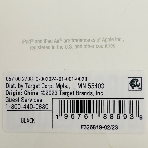 Apple 10.2” iPad & 10.5” iPad Air Black tablet case - stylus holder heyday NIB - Picture 5 of 5